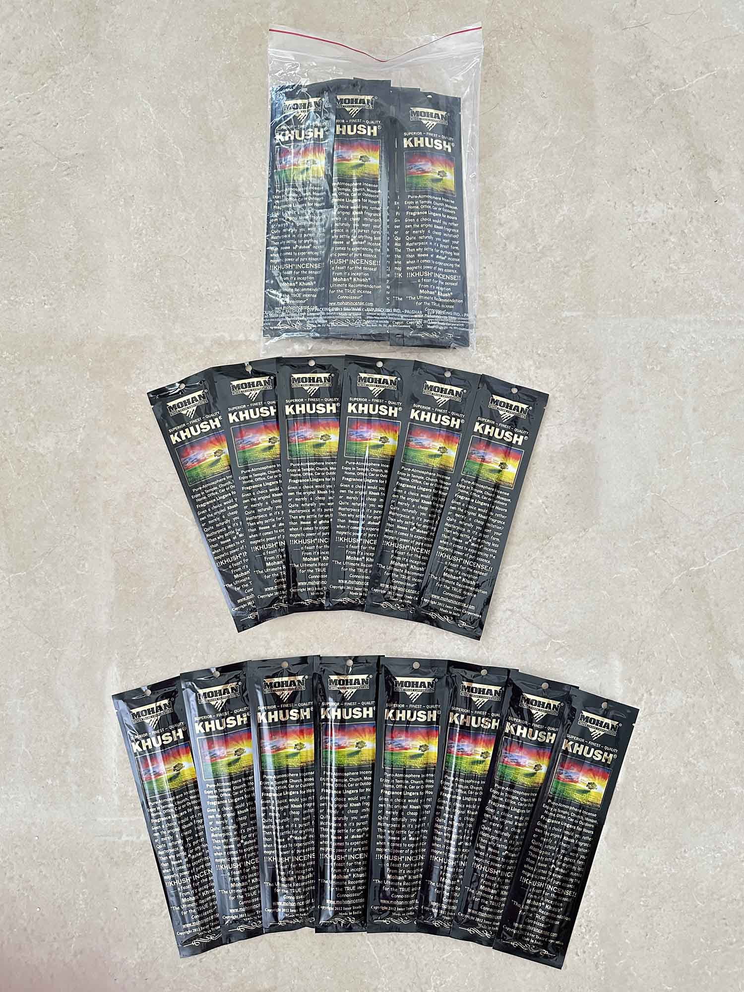 Mohan Incense Khush Scent, 1 lb, Pack of 25