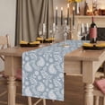 thumbnail image 2 of Table Runners 70 Inches Long Dress Scarves, Blue Paisley Farmhouse Coffee/Dining/Kitchen Table Decor, Holiday Table Runner, Ethnic Vintage Floral Botanical Abstract 13x70 Inch, 2 of 9