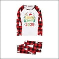 thumbnail image 3 of Odeerbi Christmas Pajamas for Family Holiday Long Sleeve Family Christmas Pajamas Matching Sets Dad Parent Child Outfit Printed Loungewear Two-Piece Sleepwear Xmas PJs Set White, 3 of 5