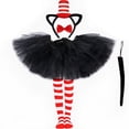 thumbnail image 3 of Falda tutú con sombrero de Dr. Seuss, disfraz para niña, conjunto de ropa para fiesta de carnaval de Halloween, faldas de tul con tutú de gato negro para niña, 3 of 5