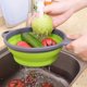 thumbnail image 2 of 2 coladores y coladores de goma plegables, colador de cocina para pasta, verduras/frutas con mango retráctil, 2 of 5