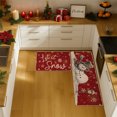 thumbnail image 2 of Christmas Kitchen Rugs Set of 2, Let It Snow Snowman Kitchen Mats Indoor Home Decor 17x29 & 17x47 inch, 2 of 7
