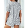 thumbnail image 2 of Musefolio Womens Plus Size Abstract Print Pajama Set Short Sleeve Top Shorts Sleepwear 1X-5X, 2 of 7