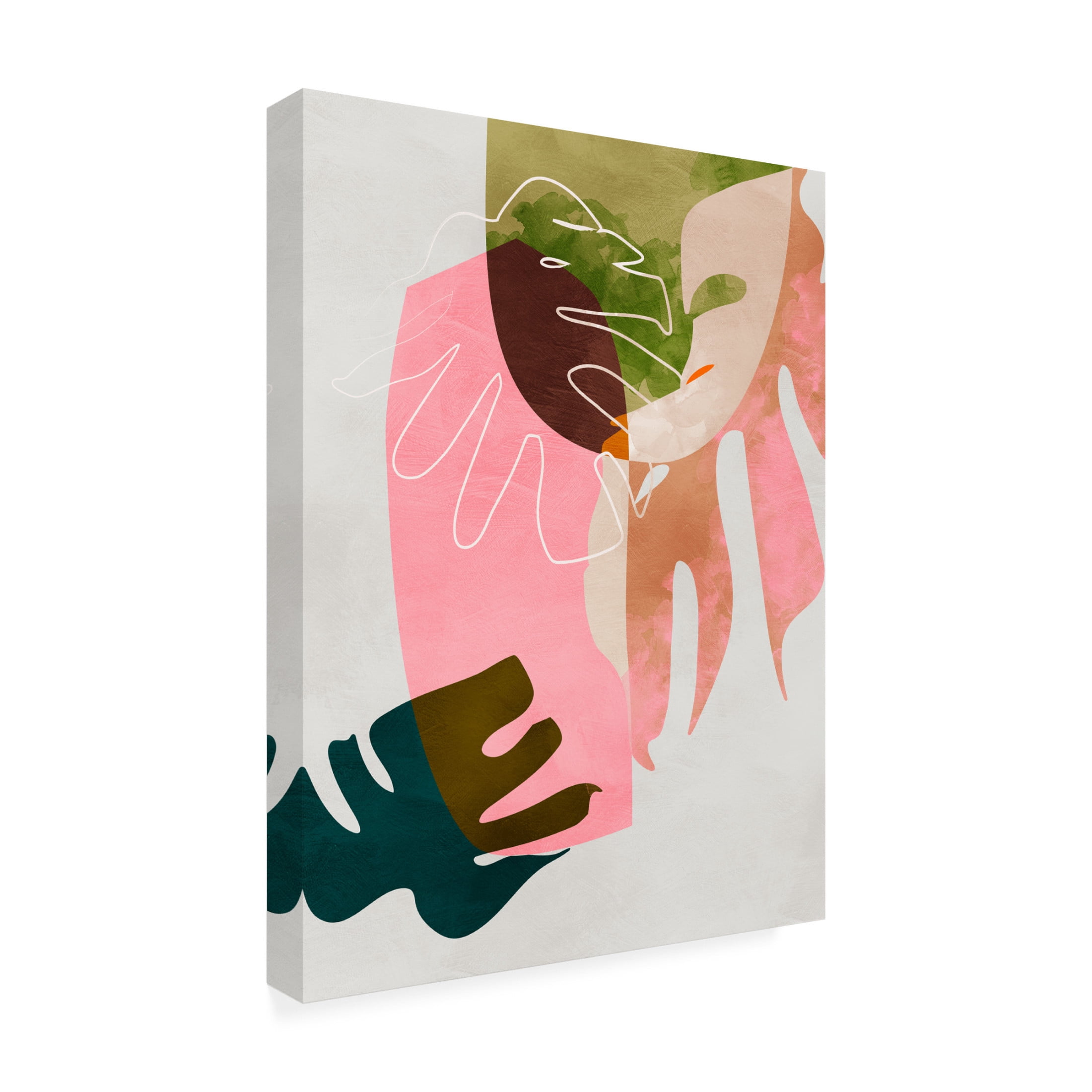 Trademark Fine Art Ana Rut Bre Leaves cut out Canvas Wall Art