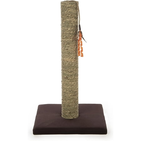 UPC: 0786306091347 | Simply Scratch Cat Scratch Post with Feather Cat Toy – Seagrass