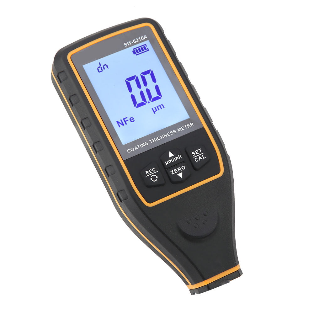 Coating Thickness Gauge 0-1700um SW-6310A Digital Coating Paint Thickness Tester Meter 2.0 Inch Segment Code Color Screen for Car Paint/Rubber/Paint and Enamel Support Live Voice Broadcast 
