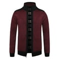 thumbnail image 1 of Qertyioot Hauts pour Hommes Mode Veste Décontractée Extérieure à Manches Longues Manteau Chaud, 1 of 6