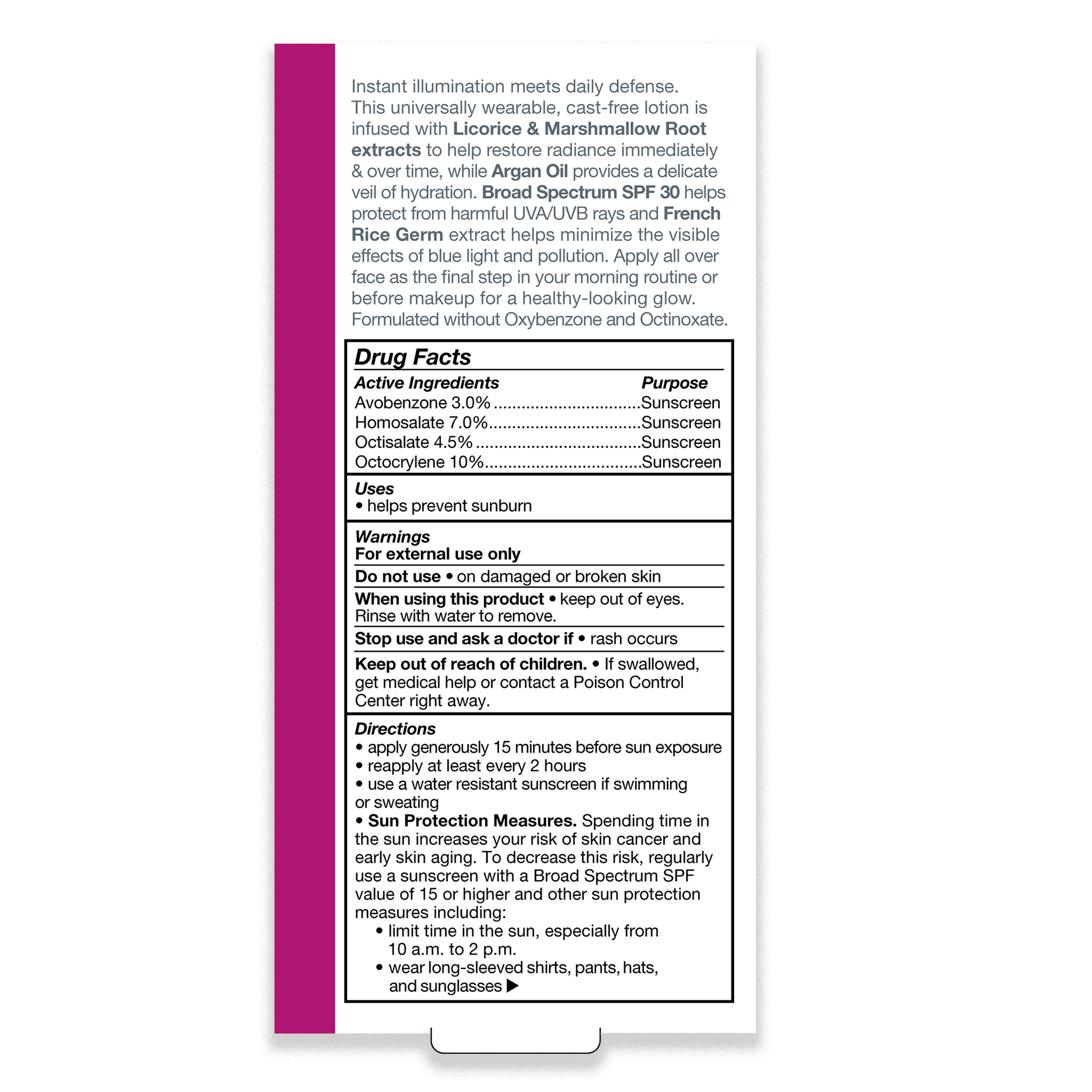 StriVectin Glowfector Instant Illuminating lotion, SPF 30, 1 fl oz