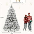 thumbnail image 2 of SgoodS 9ft Prelit Snow Flocked Christmas Tree with Remote Hinged Pine Christmas Tree, 2 of 9