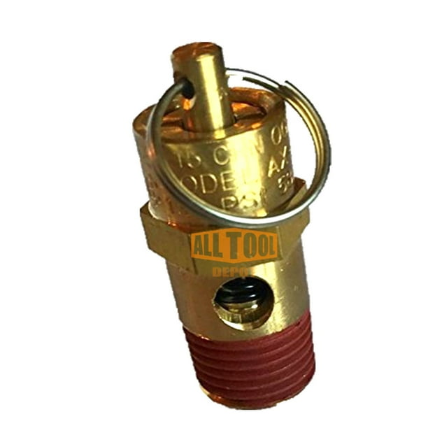 New 1/4" NPT 125 PSI 49 SCFM Air Compressor Relief Pressure Safety