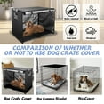 thumbnail image 3 of Double Door, Dog Kennel Indoor, Waterproof Dog Kennel Cover with Air Vent Window, for Indoor/Outdoor Most Wire Dog Crate(Black94*61*63.5cm), 3 of 5