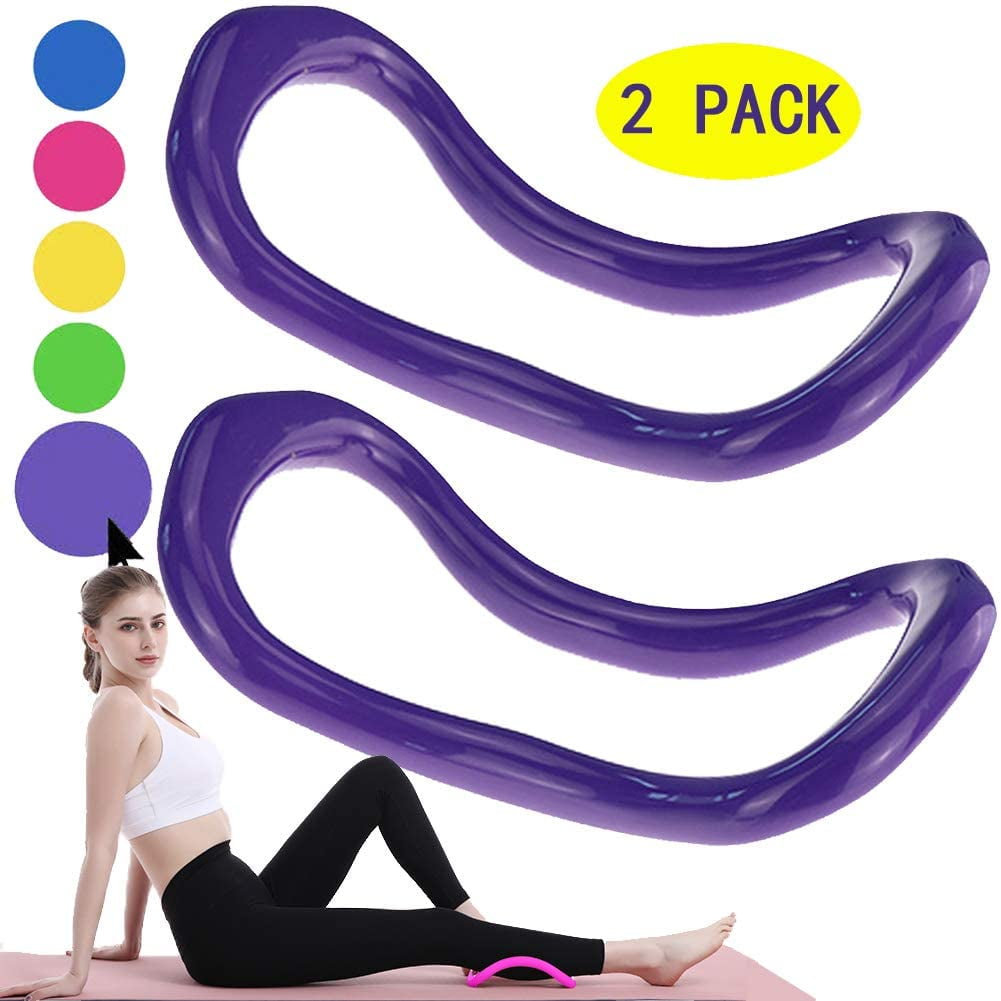 WarmShine 2 Pack Yoga Flexible Stretching Ring Pilates Sports Gym Body Fitness Exercise Training,2 Colors 