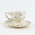 thumbnail image 4 of Taza de café vintage de estilo europeo, taza de cerámica y platillo, taza de té de la tarde de estilo británico de Phnom Penh, taza de té de flores para bar de restaurante, 4 of 6