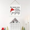 thumbnail image 2 of Uanit He Sees You When You're Pooping Sign, Funny Christmas Decorations,Christmas Bathroom Decorations, Bathroom Christmas Decorations,Christmas Sign,Christmas Table Decor for Guest Bathroom Toilet, 2 of 6