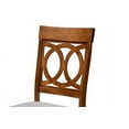 thumbnail image 6 of Baxton Studio Jessie Modern and Contemporary Grey Fabric Upholstered and Walnut Brown Finished Wood 7-Piece Dining Set, 6 of 7