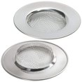 thumbnail image 4 of Juego de 3 coladores de desagüe de acero inoxidable para cocina - colador de pelo para ducha de baño, Ø 7,7cm, 4 of 6