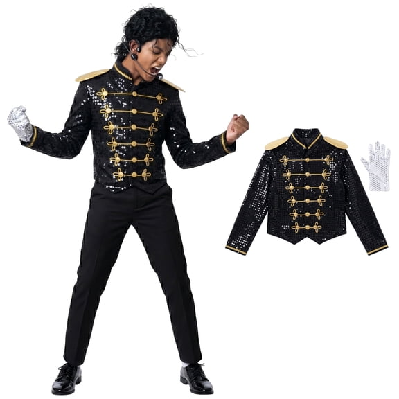 Halloween Singer Costume Super Star Performer Suit for Tap Dancing Show Music Theme Halloween Role Play Carnival Event Red L