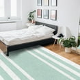 thumbnail image 6 of Area Rugs 4x6 Ft Aqua White Stripe Non-Slip Washable Rug Indoor Rug Floor Mats Non Shedding Carpet for Living Room Bedroom Dining Room Home Decor, 6 of 8