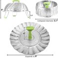 thumbnail image 3 of Panier à Légumes en Acier Inoxydable Pliable (5.1 Pouces à 9 Pouces), 3 of 5