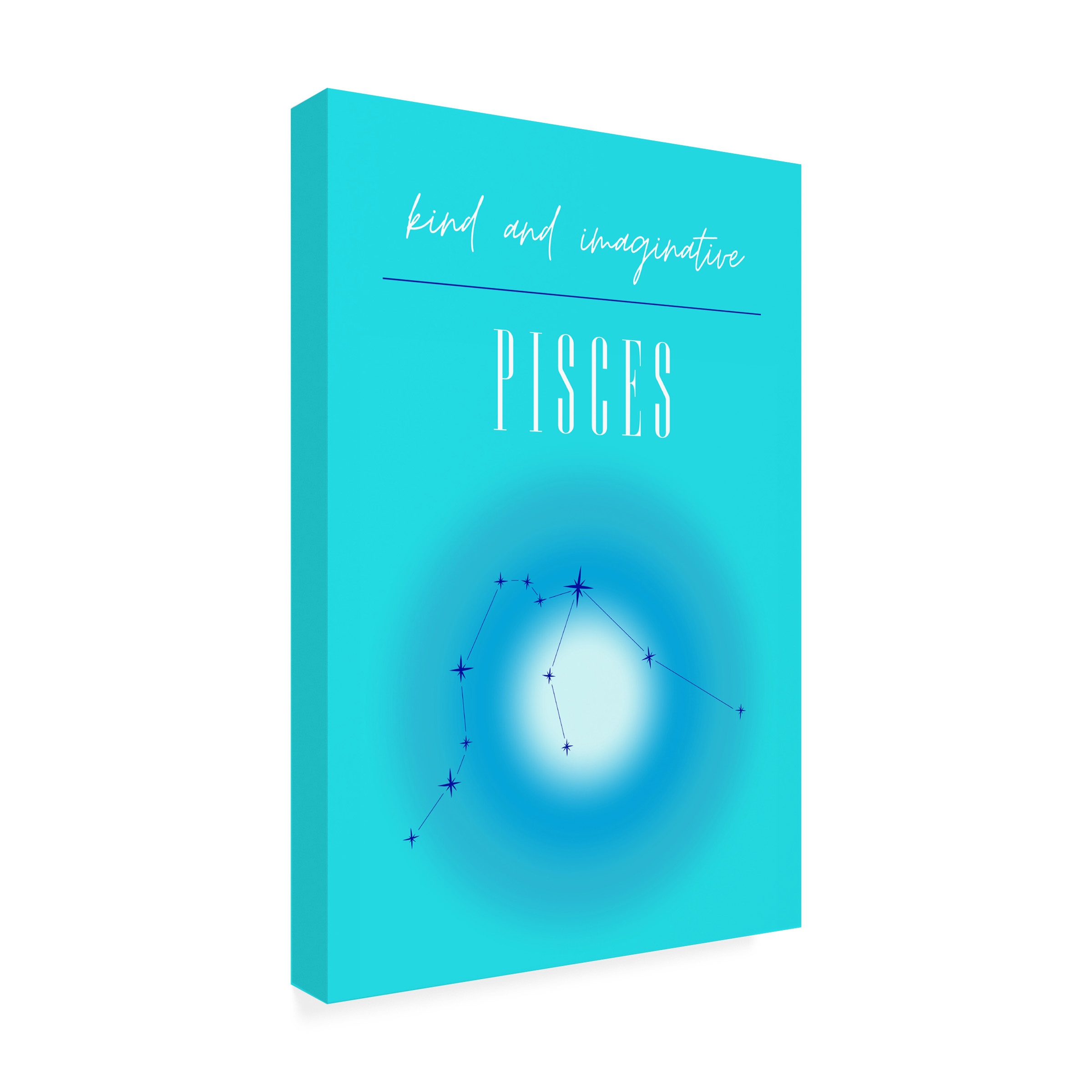 Amelie 'Pisces Zodiac Print Art' Canvas Art