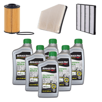 Fits: 2015 Chevrolet Camaro 3.6L Complete Oil, Air & Cabin Filter Kit (5W-30)