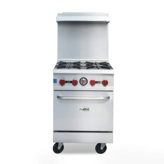 DURING D-GR-24 24" 4 Burner Gas Range with Standard Oven - 151,000 BTU