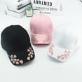 thumbnail image 3 of Gorra de béisbol ajustable con circunferencia de 54-60cm, gorra de ala grande con flores, gorra con protección solar para hombres y mujeres, 3 of 5