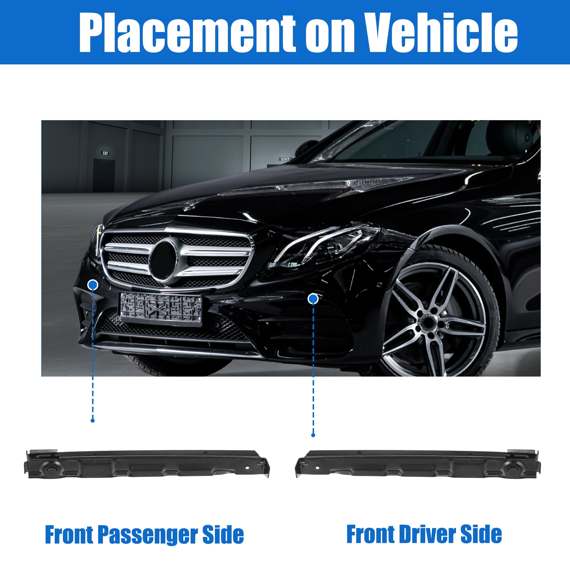 Unique Bargains Front Upper Bumper Cover Bracket for Mercedes E320 E500 2003-2009