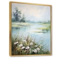 thumbnail image 2 of Designart "Meadow Calm Waters III" Floral Floater Framed Canvas Wall Art, 2 of 7