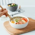 thumbnail image 2 of HELLONE 3 pcs Salad Bowls Set, 64 Ounce Serving Bowls for Kitchen, White Ceramics Bowl Sets for Salad Soup Pasta Popcorn Fruits, Mixing Bowls, 2 of 7