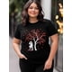 thumbnail image 4 of Women's T-Shirt,Short Sleeve Tee Shirts Casual Tops Valentine's Day Lover Tree Crewneck T Shirt for Women, 4 of 8