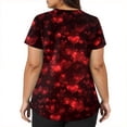 thumbnail image 6 of Valentines Day Scrub Tops Women Loose Short Sleeve Cute Valentine Love Printed Scrubs Hoilday V Neck Scrub Shirts Medical Nurse Workwear Nursing Uniform with Pockets Wine 2XL, 6 of 6