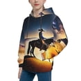 thumbnail image 2 of Daiia Azure Sky Western Desert Cowboy for Boys Fashion Hoodies & Sweatshirts with Kangaroo Pocket,Hooded Sweatshirt for Kid, Breathable& Moisture Wicking-Large, 2 of 6
