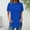 Dark Blue, variant on Turilly Women's Fashion Sold Short Sleeves Blouse Round Neck Casual Tops