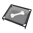 thumbnail image 1 of Refriando cama de mascota elevada cama elevada muebles transpirables y transpirables perros pequeños perros elevados cama para mascotas cama de hamaca patrón óseo, 1 of 8