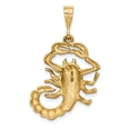 thumbnail image 4 of Finest Gold 14K Yellow Gold Satin Diamond-Cut Scorpio Zodiac Charm, 4 of 4