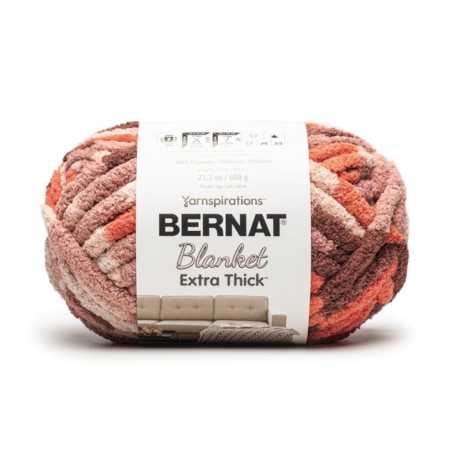 Bernat® Blanket Extra Thick™ #7 Jumbo Polyester Yarn, Rusted 21.2oz/600g 72 Yards