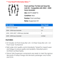 thumbnail image 2 of Front and Rear Tie Rod and Sway Bar Link Kit - Compatible with 2004 - 2008 Isuzu Ascender 2005 2006 2007, 2 of 2