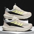 thumbnail image 6 of Men's Lace‑Up Athletic Running Sneakers, Mesh Upper Sports Footwear with Overlay Panels and Thick Contoured Midsole for Daily Workout and Walking, 6 of 7