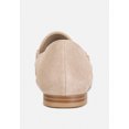 thumbnail image 3 of ECHO Suede Leather Braided Detail Loafers In Sand, 3 of 4