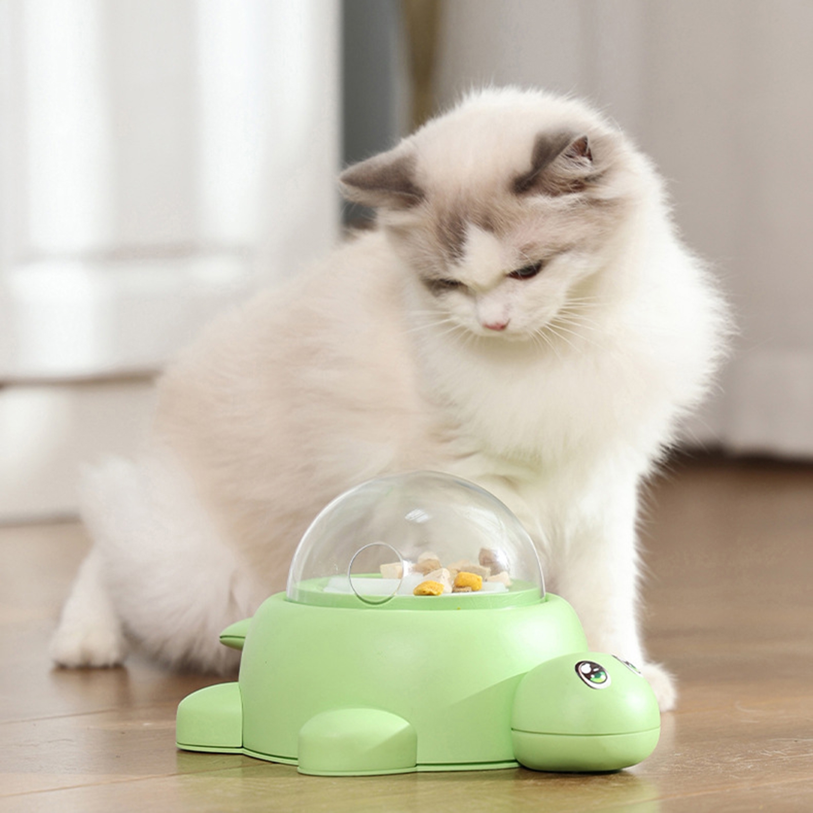 Yesbay Interactive Pet Food Slow Feeder ,Dispenser Slow Feeder Food Puzzle Small Animal Snack Dispenser for Cats Dogs