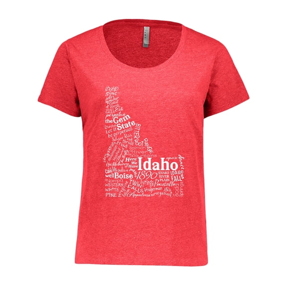 Inktastic Idaho State Word Salad Women's Plus Size T-Shirt