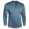 thumbnail image 2 of DAFPZW Mens Shirts Long Sleeve Casual Classic Cotton T-Shirts Lightweight Quarter Button Tee Shirts, 2 of 4