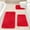 08#Red[3PCS], variant on CCWADH Bathroom Rugs Sets 3 Piece, Ultra Soft Polyester Bath Rugs, Non-Slip Backing Bathroom Mat Set, Washable Quick Dry U-Shaped Toilet Mat for Tub, Shower - Pink[31.5"x20" 16"x24" 16"x20"]