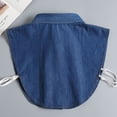 thumbnail image 5 of Women's Denim Fake Collar, Versatile Pointed Collar, Deep & Light Blue Washes, Detachable Design, Layering Accessory, Sweaters, Blouses, Casual Tops, Vintage Denim Style C One Size, 5 of 5