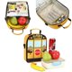 thumbnail image 4 of Mochila Bluboon para autobús escolar para niños pequeños con lonchera de 2 a 6 años, amarilla, 4 of 9