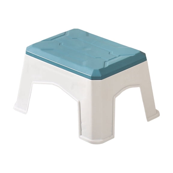 Step Stool With Backrest, Low Plastic Stool for Shoe Changing and Bathroom, Small Stool for Home Use, Lightweight Non-Slip Foot Stool for Adults and Kids