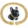 thumbnail image 1 of Dog Chain Diamond Cuban Collar Walking Metal Chain Collar with Design Secure Buckle  Pet Cat Cuban Collar Jewelry Accessories LZ, 1 of 6