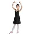 thumbnail image 2 of Fldy Kids Girls Criss Cross Ballet Dance Tutu Dress Gymnastics Dress Leotard Latin Lyrical Dresses Black 3XL, 2 of 7