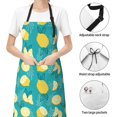 thumbnail image 6 of Lsque Lemon Blue Waterproof Apron Chef Aprons for Men Heavy Duty Chemical Work Apron Extra Long Grilling Aprons with Adjustable Bib Apron, 6 of 9